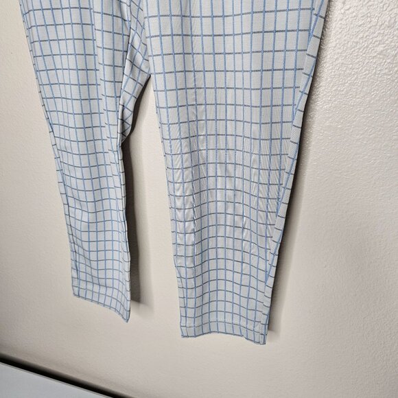 Betabrand MP Pants Journey Skinny  Blue Windowpane Plaid Office Career Comfort - Picture 3 of 8